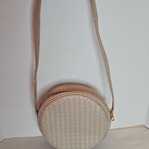 PrettyLittleThing Beige Woven Crossbody Bag